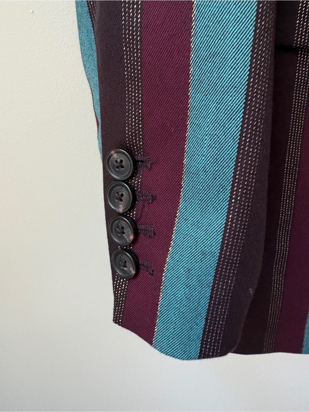 Scotch & Soda Metallic Striped Double-Breasted Blazer - Picture 8 of 16